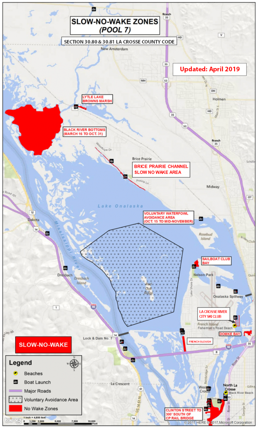 Slow No Wake Zones Extension La Crosse County