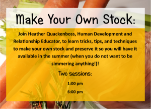 Make Your Own Soup Stock Class