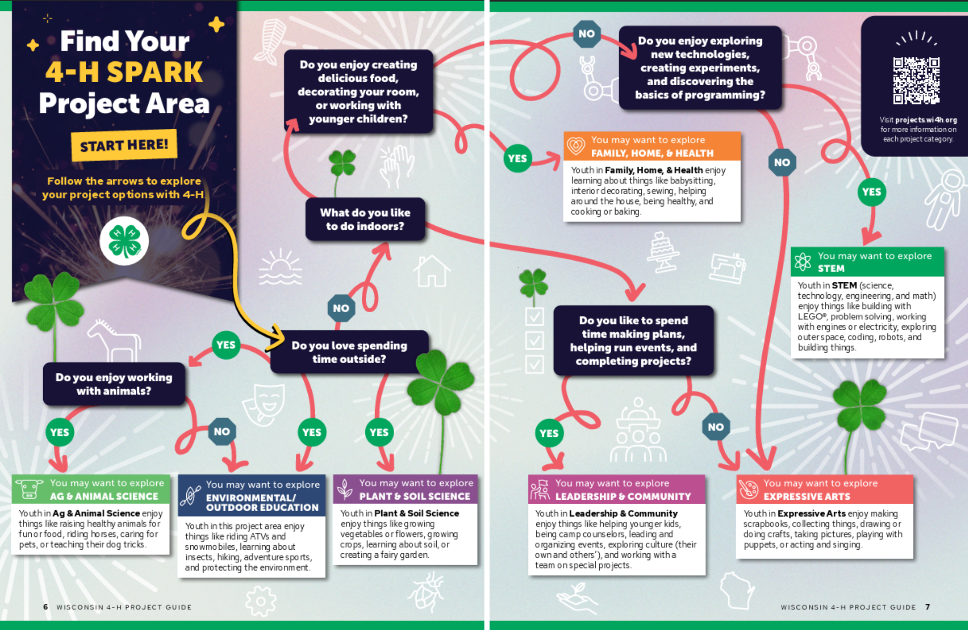 Decision tree in the WI 4-H Project guide.